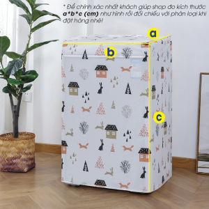 ÁO TRÙM MÁY GIẶT HOA LÁ HOÀNG GIA CAO CẤP PHÂN LOẠI CỬA TRÊN VÀ CỬA TRƯỚC .LOẠI 5KG7KG VÀ 10KG