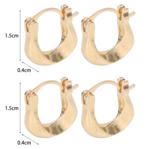 Women 925 Silver Gold Earrings Ear Hoop Copper Versatile Sweet Girl Fashion Jewery