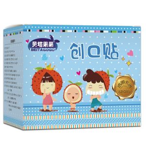 120pcs Band Aid Kids Printed Waterproof Breathable Cute Cartoon Adhesive Bandages First Aid