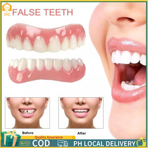 1Pc Upper/Lower/Perfect Smile Veneers Instant Cosmetic Tooth Protector with Fixed Snaps One Size Fits Everyone