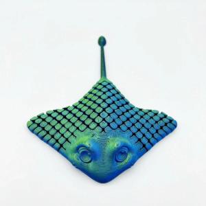 3D Printed Aquatic Animal -Bionic Manta Ray Stingray Toy Relief Desktop Decoration Flexible Sea Creature ToyGifts for Everyone
