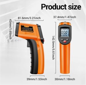Laser Infrared Thermometer Gun LCD Digital Display Temperature Measurement for cooking oil/ water