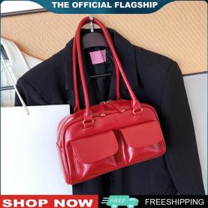 【New Arrival】 PU Leather Shoulder Bags Casual Zipper Women Tote Bag Shopping Bag Ladies Purses