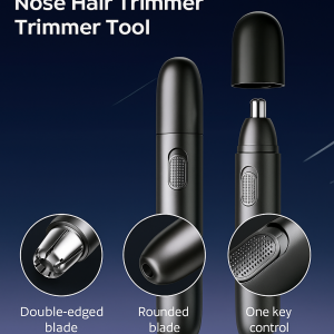 Nose Hair Trimmer USB Rechargeable for Men & Women Painless Waterproof Portable Ear Nose Hair Clipper Cordless Electric Trimmer with LED Light