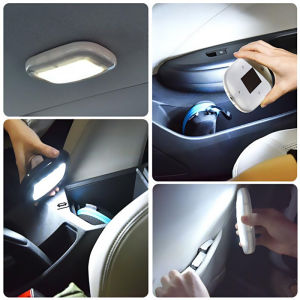 Đèn Led Không Dây Mini Gắn Trần Xe Hơi Có Thể Sạc Lại Bằng Cổng USB 8 Màu