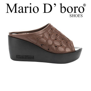 Mario D Boro Womens Wedge Sandals Lw 23546 Black/White/Dark Brown C26 C40 C63 C70