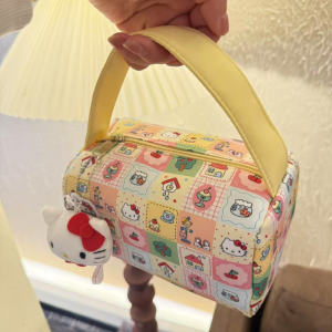 Woman Hand Bag Portable Makeup Storage Bag Silver Powder Color Matching Organizing Folders