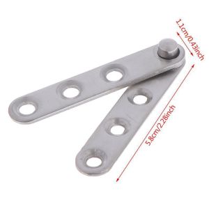 5Pair/Set Stainless Steel Door Pivot Hinge 360 Degree One Word Revolving Pivot Hinge Hardware Tools