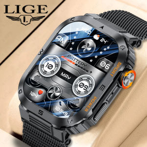 Lige Đồng hồ thông minh người đàn ông ngoài trời mới quân sự cuộc gọi Bluetooth thông minh GPS thể thao không thấm nước Ftiness Tracker xem + Hộp