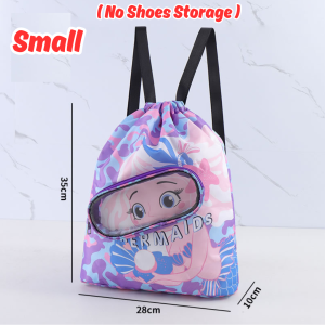 🇲🇾READY STOCK KL Children Boy Girl Swimming Backpack Adjust Drawstring Bag Waterproof Kid Sport Bag Shoes Storage Dry