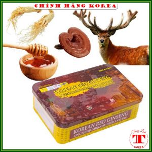 Đạm tổng hợp hồng sâm nhung hươu linh chi hàn quốc hộp 60 viên - Tăng đề kháng giảm căng thẳng phòng ung thư tranglinhkorea