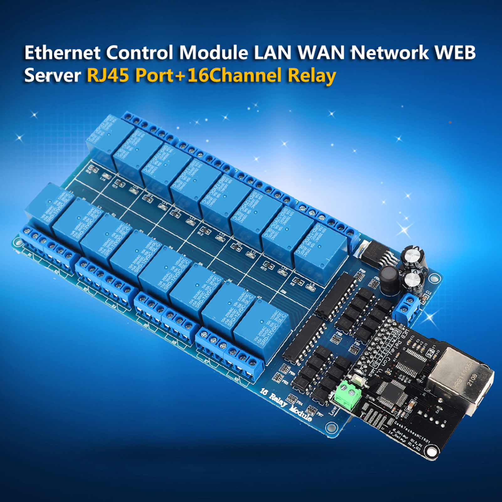 Meterk Ethernet Realy Controller WEB Server Control Module 16 Channel ...