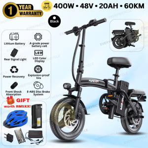 FOREVER E-Bike🔥400W 48V Lithium Battery⚡Run 60KM🚴‍♂️Basikal Elektrik Lipat | EBasikal 电动自行车