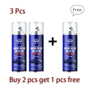 Car Glass Cleaner Windscreen Oil Film Remover Strong Oil Residue Removal Automobile Glass Foam Spray Strong Decontamination Stain Remover