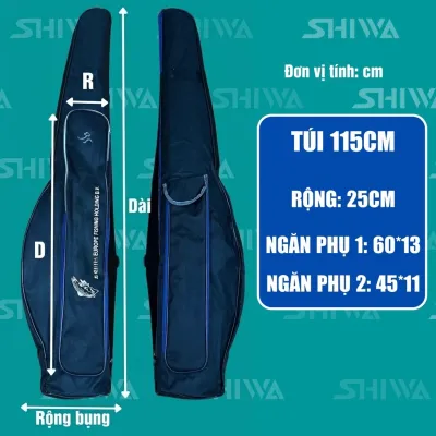 Bao Đựng Cần Câu Cá Túi Đựng Cần Câu LOẠI TỐT ĐỦ SIZE - Túi Đựng Cần Câu Đài Câu Máy Câu Lure 3 Ngăn 75cm 95cm 115cm 125cm 135cm 145cm 155cm 165cm Đồ Câu SHIWA