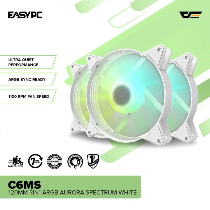 EasyPC | Darkflash C6MS 120mm 3in1 ARGB Aurora Spectrum or C6S