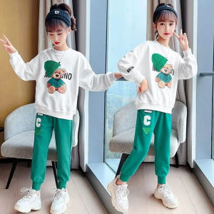 Quần Áo Bé Gái Bộ Đồ Bé Gái Thu Đông Habi Fashion HB2210 Họa Tiết Chữ MOSCHI Cá Tính Dễ Thương Cho Bé 16-40KG