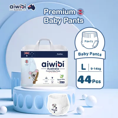 Aiwbii Ultra-Thin Comfort Pants Diapers M-4XL Breathable & Hypoallergenic Absorbent Baby Pull-Ups with Zero-Touch Design