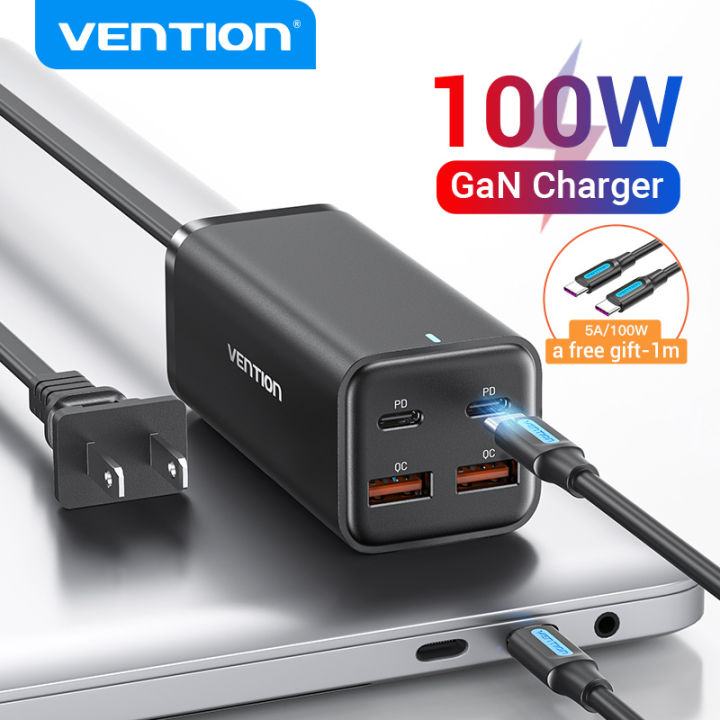Vention 100W Gan Charger Type C USB C Fast Charger adapter iphone