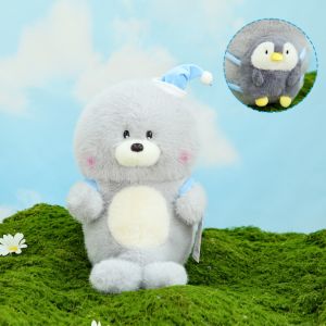 IPIE2 Penguin Backpack Starfish Sea Lion Plush Toys Soft PP Cotton Sea World Animal Stuffed Dolls Kawaii Fluffy Starfish Seal Stuffed Animal Decorate Present