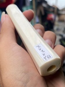 Pipa GG Asli Lokal Model Kotak Segi Lengkung Tebal Mulus Warna Krem