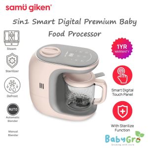 Samu Giken 5 In 1 Smart Digital Premium Baby Food Processor ( Heating/Steam/Defrost/Blend)