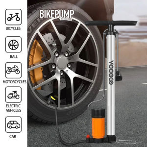 Pompa Angin Sepeda Motor Mobil Tabung Meter Black / High Pressure Pompa Angin Portable Untuk Ban Mobil Dan Motor