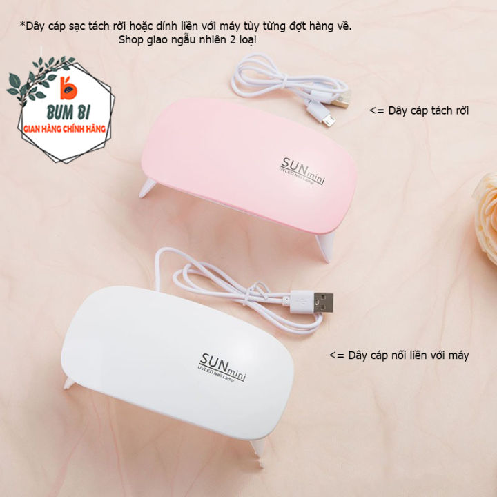 Máy Hơ Gel UV LED Mini Cáp USB Chuyên Dùng Làm Khô Sơn Móng Tay, Đèn Hơ Móng Cầm Tay Nhanh Khô 6 LED Cho Nail Chuyên Dụng
