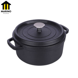 Marino หม้อ หม้อเหล็กหล่อ หม้อต้มพร้อมฝาปิด No.Y1355
