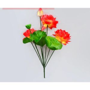 Cành sen nhân tạo may mắn hoa sen giả với 9 bông và 8 bông trang trí tiệc cưới tại nhà