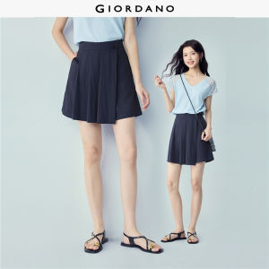 Giordano Beau Monde Women Pleated overlay mid rise skorts Free Shipping 13406313