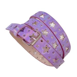 Subculture Pin Buckle Belt for Women Hollowed Star/Shape Waist Belt Y2K Hot Girl Belt Teens Girls Female LaserWaistband