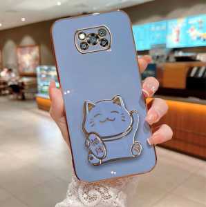 Soft Case XIAOMI POCO X3 PRO / X3 NFC Luxury Plating Import Lucky Cat Ring Premium Case