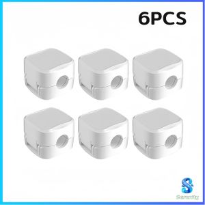 Serenity ที่เก็บสายชาร์จ ประเภทแม่เหล็ก สายไฟ อุปกรณ์จัดระเบียบสาย USB 6ชิ้น/แพ็ค ดำหรือขาว cable storage clip
