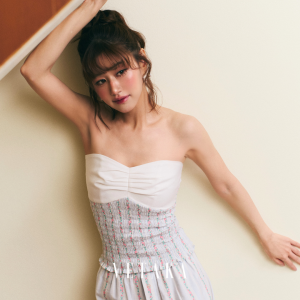 VETAKA Rose Ruché Tube top (เกาะอกสม๊อค)