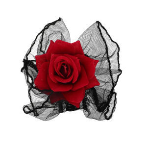 Elegant Black Lace Rose Sleeve Floral Trim Hand Bracelet Dark Series Accessory for Dresses And Lolita Style Clothes Rose Ruffle Lace False Sleeve Sweater Lace Sleeves Black White Lolita Wrist Cuffs Decor Steampunk Mesh Lace Dorations Horn Cuffs