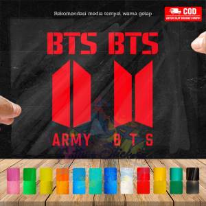 Bts Army Logo Cutting Sticker Variasi Motor Mobil Stiker Reflektif Nyala Timbul Tahan Air Kpop