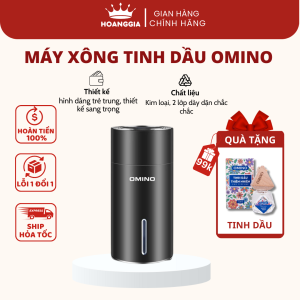 [Tặng tinh dầu] Máy xông tán tinh dầu OMINO 2 chế độ phun sương khử mùi ô tô bàn làm việc có đèn led