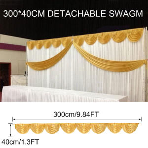 New Outdoor Golden Stage Curtain Canopy 3m