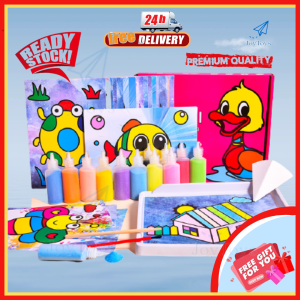 JoyToys Kids DIY 12 Colours Sand Art Craft Painting Games Set Educational Toys For Kids Birthday Gift Mainan Lukisan Pasir Mainan Budak Mainan Pasir Mainan Murah Hadiah Kanak Kanak 儿童沙画套玩具