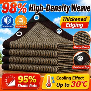 【Malaysia Spot】sun shade net heavy duty tebal jaring hitam kebun kanvas black kain sunshade pelindung matahari netting hitam all size 遮陽網