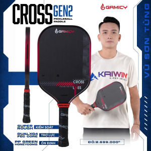 [HÀNG CHÍNH HÃNG] Vợt Pickleball GAMICY CROSS GEN 2 Chất Liệu Carbon Và Sợi Thủy Tinh GRAPHITE Phiên Bản Cao Cấp