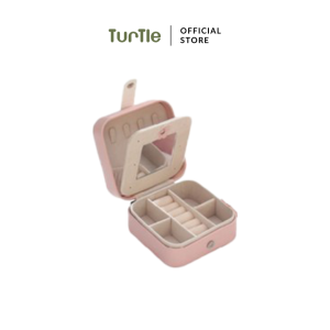 TURTLE Portable Jewellery Box with Mirror Mini Travel Jewellery Organiser