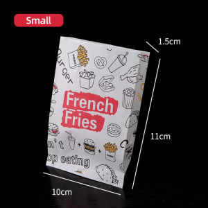 100PCS Disposable packaging of oil proof chickenrice flower chicken chunkshamburgersfrench fries paper bag