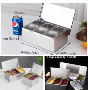 Kitchen seasoning box rack wall-mounted home kitchen condiment organizer oil salt sauce vinegar large capacity seasoning jar -Drill-free installation