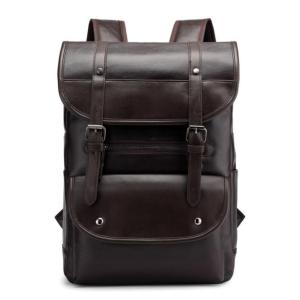 SENSIPIC#Leather Backpack For Mens Retro Business Travel Large Capacity Waterproof Black backpack Korean