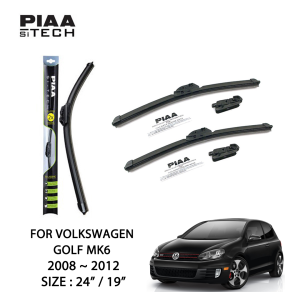 Volkswagen Golf MK6 PIAA Si-Tech Silicone Wiper (24" / 19")