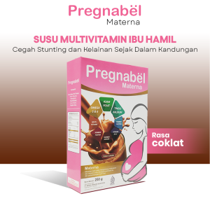 Pregnabel Materna Rasa Cokelat - Susu Ibu Hamil Cegah Stunting & Kelainan Sejak Dalam Kandungan - BPOM dan Halal - 250gr
