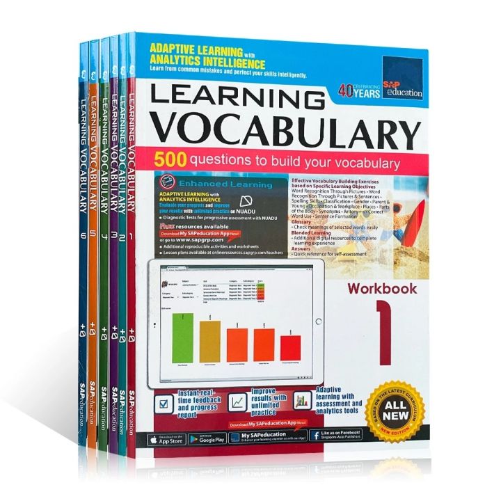 6 Books/Set of Singapore's Vocabulary of SAP Learning Vocabulary 1-6st ...