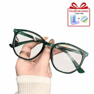 Leopard Print Fashion Graded Glasses for Nearsighted - Anti-Blue Light 0-400 Degree Progressive Prescription Eyeglasses